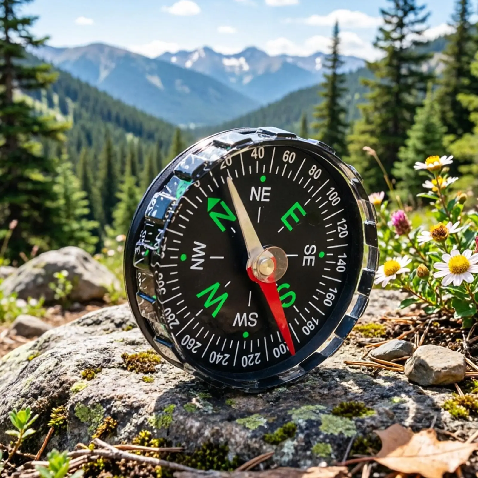 Portable Magnetic Pocket Compa - Compass Lensatic ulasan dan harga